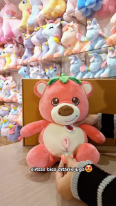 ISTANA BONEKA Floopy Berry Beruang Pink Squisy Mainan Anak Hadiah Ulang Tahun Spesial Parfum Premium