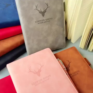 A5 Notebook Super Thick Notepad Skin Feeling Leather Diary School Supplies Writing College Notebook