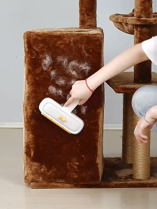 แปรงเก็บขนสัตว์เลี้ยง สำหรับการฟื้นตัวขนสัตว์ที่รูดความสะอาด