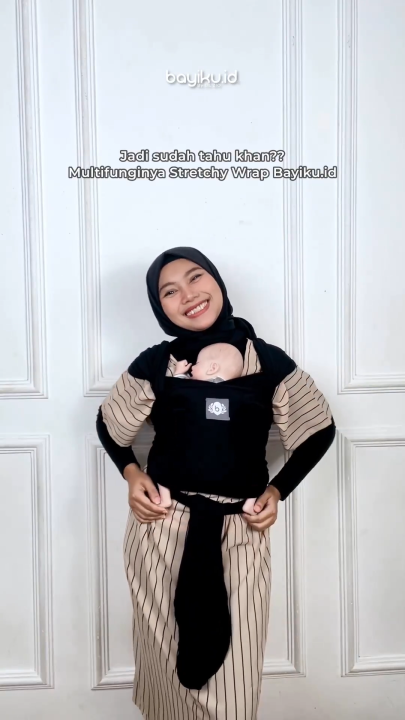 Gendongan Mshape Stretchy Wrap SNI Mudah Dipakai Mudah Dibawa Bayiku.id