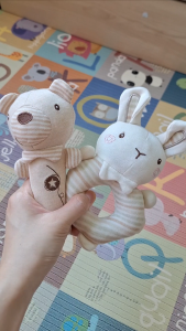 Baby Soft Rattle Toy Organic Cotton Rattle Toy Infant Soothing Toy Baby Soft Toy Infant Soft Animal Rattle Toy Baby Plush Rattle Toy Newborn Baby Gift Animal Rattle Plush Toy GBee -- Berry Merry