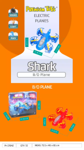 Mainan Anak Pesawat Baling Shark Elektrik Planes Light And Sound Lampu & Musik Pr-17842