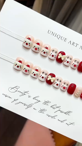 เล็บปลอมสำเร็จรูป ทันสมัยและใช้งานง่าย เล็บปลอม เล็บเจล 24 ชิ้น