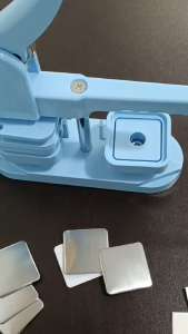50MM Badge Pin Maker - Plastic (Machine with 50mm Square Mold & 100 pcs. Pin Button Badges)