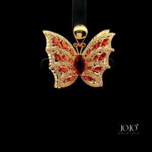 M1573 Mặt dây chuyền nữ đá màu thiết kế hình BƯỚM sang trọng cao cấp JOJO