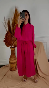 Baju Setelan Wanita Kekinian One Set Korea Premium Set Camelia Jumbo