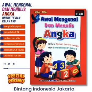 AWAL MENGENAL DAN MENULIS ANGKA (BERGAMBAR & FULL COLOUR)