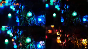 Đèn led dây pha lê sân vườn năng lượng mặt trời Nhiều màu [12m] [LD04]