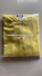 Khadijah Syari - Gamis Set Hijab Syari Polos Simple Minimalis Elegan Ukuran Jumbo Untuk Lebaran 2025