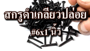 สกรูดำ เบอร์ #6x3/8#6x1/2 #6x5/8 #6x3/4#6x1 นิ้ว สกรูยึดดอกลำโพง สกรูตู้ลำโพง สกรูยึดตะแกรงลำโพง สกรู DIY สกรูหัวร่มดำ หัวร่มดำ สกรูเกลี่ยวปล่อย เกลี่ยวปล่อยดำ