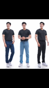 Celana jeans pria standar Hitam reguler fit terbaru Big Size 27-44