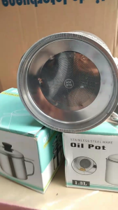 (BISA COD) Oil pot stainless steel 13 L Saringan minyak Praktis serbaguna