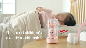 TonyDecor - Bàn chải đánh răng điện cho bé hình chữ U Silicone tự động 360 U Shaped Smart Kids Toothbrush