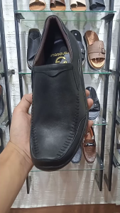 GEOVANI VERDIK Sepatu Kasual Kulit Garut Pantofel Casual Slip On Terbaru Kerja Kantor Pria Cowok Cowo Termurah
