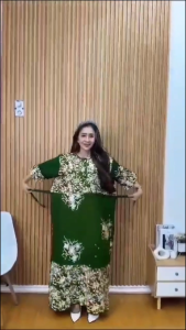 Dress Maura Cap Malaman Jumbo / Gamis Maura Motif Cap Rayon Super Premium / LD 120cm PB 135cm Busui