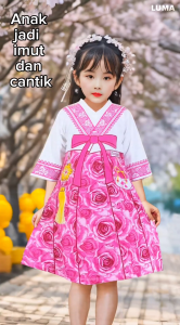 HH KIDS | Dress Hanbok Anak Perempuan Bahan Tebal & Lembut 3-8 Thn