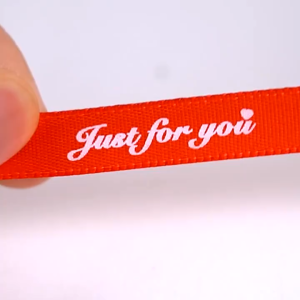 1cm 45M JUST FOR YOU Ribbon Riben Gift Satin Organza Flower Bouquet Happy Birthday Hadiah Cake礼品包装丝带