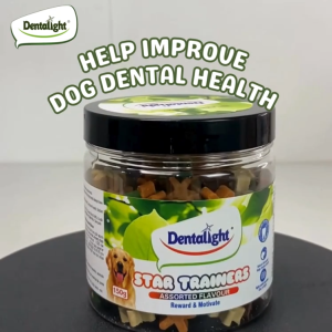 Dentalight Dental Stix Dog Treats 220g  And Dentalight Star Trainers Training Treats 150g Dog Training Treats