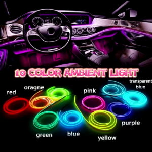 Plug & Play Car Interior Light USB LED Ambient Lighting Strip with 3 Modes USB Control - Flexible & Multi-Color Decorative Dashboard Bulbs
