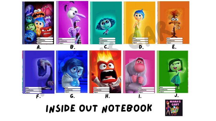 INSIDE OUT NOTEBOOK K-12 WITH LAMINATED TOP, NO NEED TO COVER WITH ...
