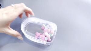 【COD】Transparent Storage Display Bag Outdoor Keychain Double Zipper Annoying Duck Universal 18cm