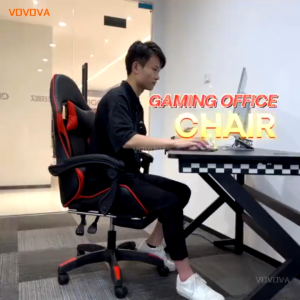 BONA Gaming Chair With Legrest Ergonomic Office Chair Computer Chair Racer Seat Chair PU Leather Chair Self Assembly REQUIRED