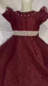 Gaun Anak Lili Renda Tengah