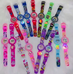 Empirewatches Jam Tangan Digital LED Anak Digital Rubber LED Anak Lucu Karakter Kartun Dengan Lampu