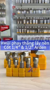 Mũi phay mũi soi mũi cắt gỗ thẳng lấy nền cốt 1/2"(12.7mm) Arden (Tùy chọn size - giá lẻ từng size)