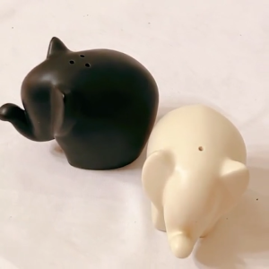 ECO STORY™ Ceramic Elephant Pepper and Salt Shakers Set