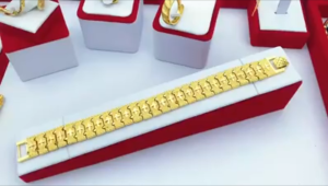 gelang emas 916 Original Gold European And American Bracelet For Men Wide 18 mm Bracelet gelang tangan lelaki