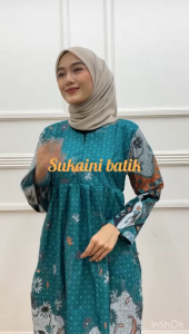 Desain Gamis Batik Terbaru Murah Ukuran Standar & Super Jumbo L XL XXL