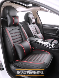 Leather Car Seat Cover Seat Cushion Car Seat Protector Full Set Fit Saga Ativa Bezza Viva Wira Waja Kancil Kenari Kembara Kelisa Persona City X50 X70 Civic Hrv Car Accessories
