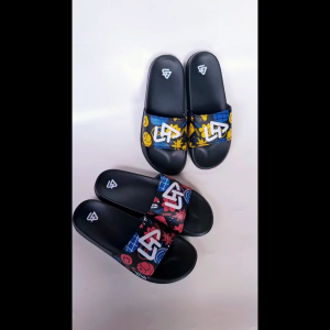 Sandal selop cewek cowok distro kekinian motif corak bahan ringan empuk