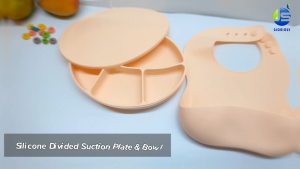 Baby Silicone Bowl Food Grade Training Dining Tableware Silicone Bowl Plate Set With Suction Set