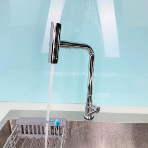 Vòi rửa chén bát lạnh đa năng 4 chế độ đồng thau xi bóng ống bi quay cực nhẹ cực bền bảo hành 2 năm Rina RN6030