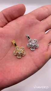 Mặt dây chuyền titan nhỏ gọn sang trọng Mặt charm titan vòng cổ thanh lịch màu vàng hoặc trắng mã M8