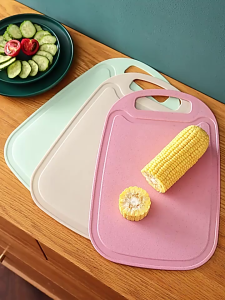 Talenan Anti Slip Bahan PP Food Grade Jerami Gandum / Talenan Wheat Straw