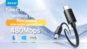 Jasoz Kabel Type C to Printer Male to Male USB-C to USB-B Printer Epson Canon HP
