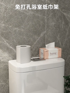 [OKLIFE. SG]Toilet Paper Holder Wall Mounted，Mobile Phone Holder，Wall Mount Bathroom Toilet Organizer rack - Lazada