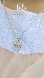 Lulu Moissanite Jewelry - Perhiasan Anak Perempuan Kalung Full Permata Moissanite Lapis Emas 18K - Nadine Hello Kitty Full Moissanite Necklace Sertifikat GRA