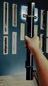 Handle Pintu Gagang Pintu HD 10/40 List H hitam Powder Coating Anti Gores 45 cm 60 cm