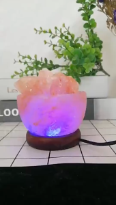 7 Color Himalayan Salt Lamp Crystal Salt Rock Lamp with Base Home Bedroom Decoration