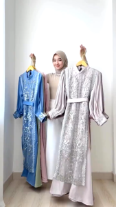 COD-BEST SELLER Adinda Dress Size MLXLXXL Bahan Armani Silk mix Brukat Premium Gamis Wanita Terbaru Modern Lebaran Gamis Kondangan Wanita Dress Muslim Pesta Dress Wanita Terbaru 2023 Fashion Wanita Muslim