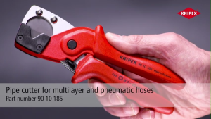 Pipe Cutter by KNIPEX for Multilayer & Pneumatic Hoses - กรรไกรตัดท่อ 9010185 (รุ่น)