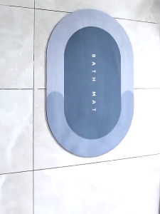 Shower Room Mat Diatomite Mud Floor Mat Absorbent Quick Dry Kitchen Mat Non-Slip Bathroom Carpet Rug Super Absorbent Diatom Mud Toilet Pad Bath Mat