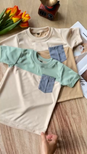 KAOS LENGAN PENDEK/KAOS ANAK KAOS COTTON COMBED 30s  KAOS KOMBINASI WARNA