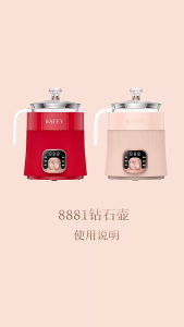 Birds Nest Stewing Pot - Mini Air Stewing Cooker (Red & Pink Colors)
