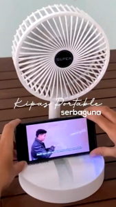 Kipas Angin Lipat Portable Putar 180 Mini 3 Speed Kipas Fan Portable Lingkar 3 speed