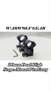 20mm Dual High Scope Mount Picatinny WARWOLFGEAR